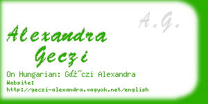 alexandra geczi business card